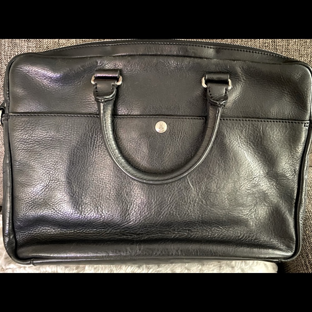 AG Spaulding & Bros. Black Leather Briefcase
